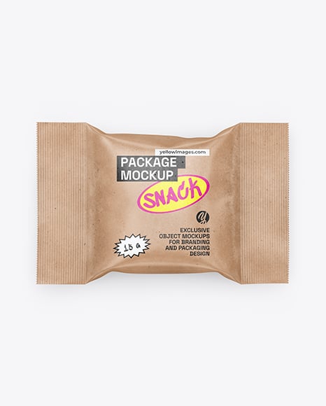 Kraft Package Mockup - Chocolate bar mockup