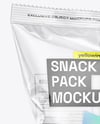 Transparent Clear Plastic Snack Bag Mockup