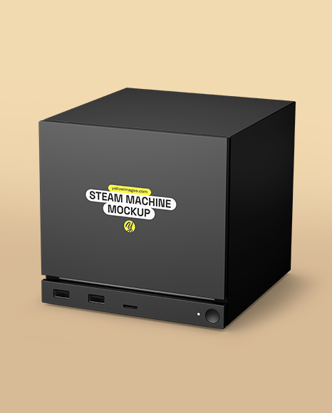 Steam Machine Mockup - Half Side View