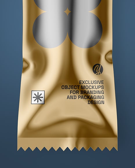 Glossy Metallic Ice Cream Package Mockup