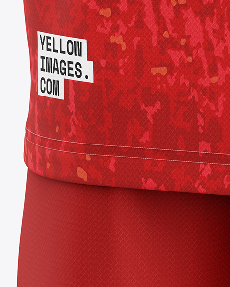 Soccer Kit Mockup - Back Half Side View