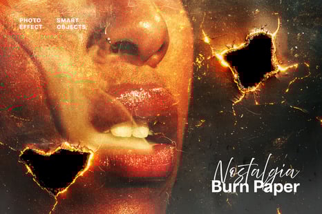 Nostalgia Burn Paper Photo Effect - Add-Ons