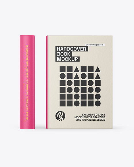 Two Hardcover Books Mockup