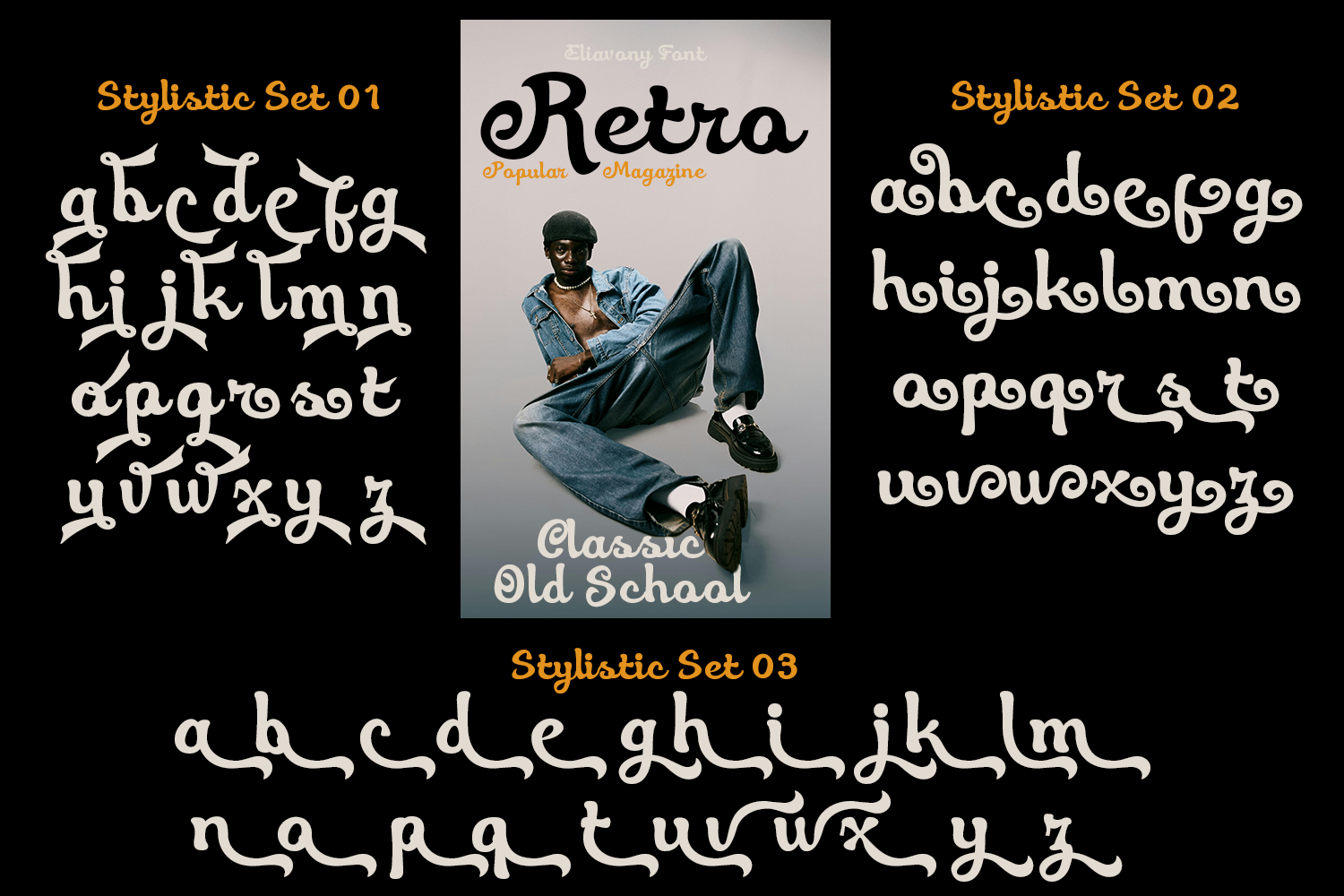 Eliavony Retro Script Font