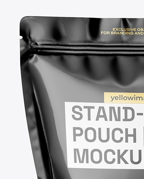 Glossy Stand-Up Pouch Mockup