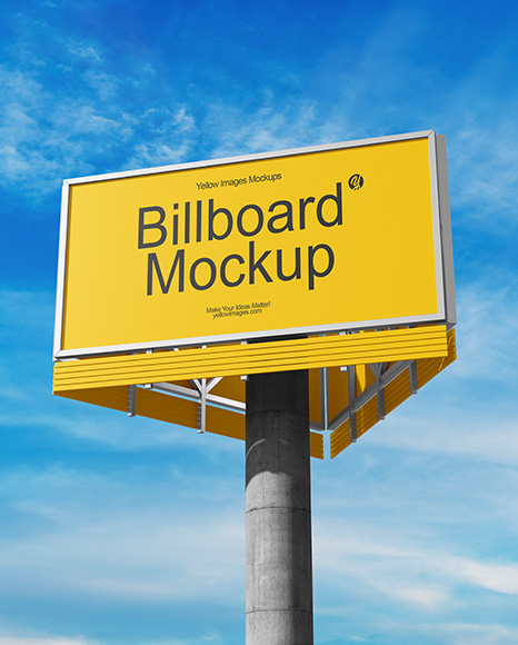 Billboard on the City Street Mockup - Billboard mockup