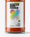 Clear Glass Jar with Taco Seasoning Mockup