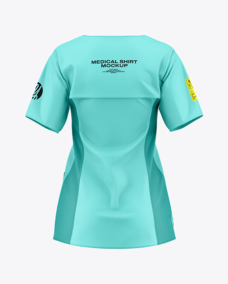 Women's Medical Shirt Mockup - Back View