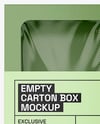 Empty Carton Box Mockup