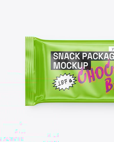 Glossy Snack Package Mockup