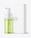 Clear Foam Pump Bottle with Box Mockup