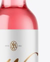 Clear Glass Pink Wine Bottle Mockup