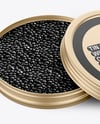 Tin Can with Black Caviar Mockup