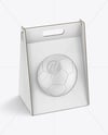 Corrugated Box With Soccer Ball Mockup