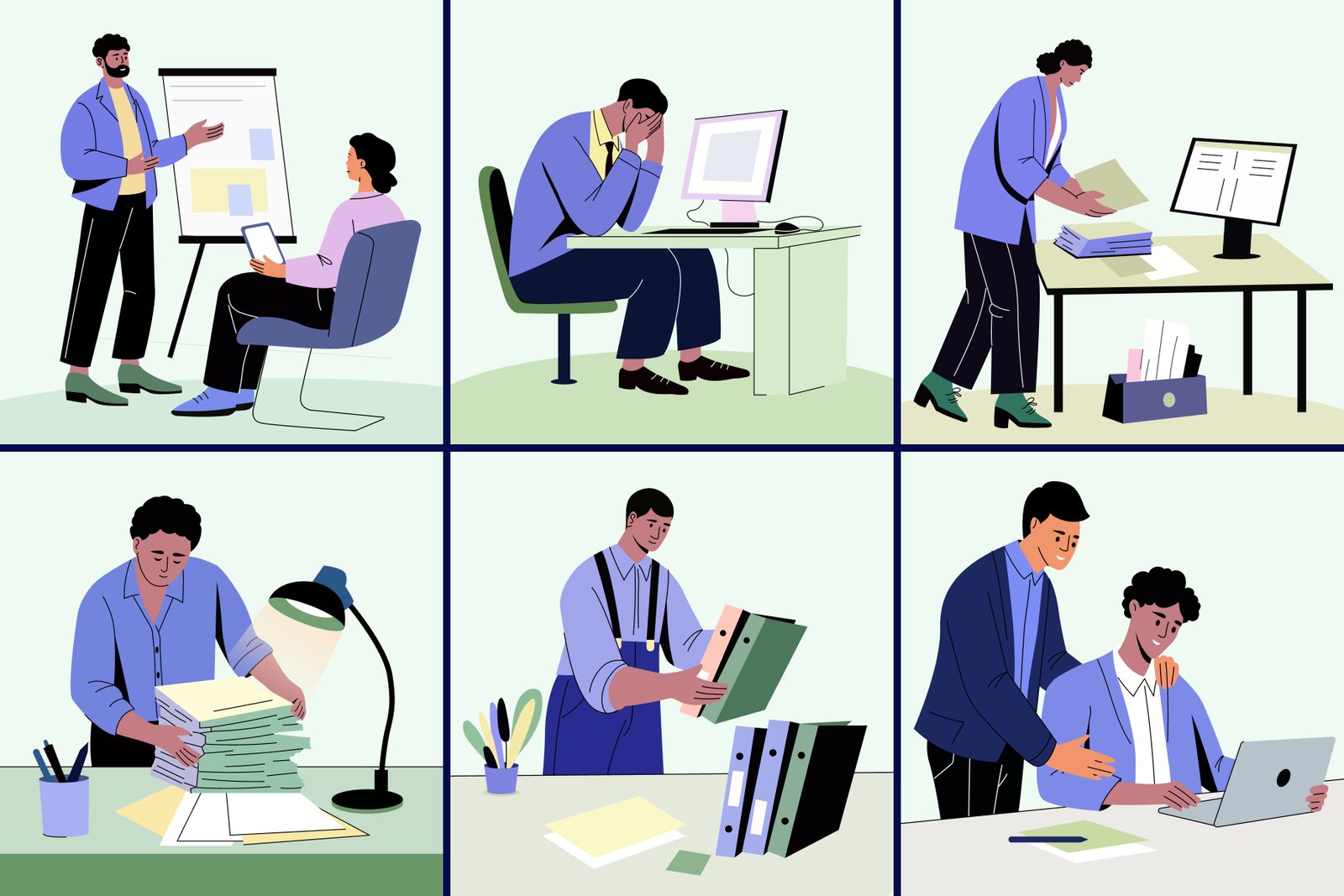 Office Illustration Art Set