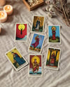 Seven Cards on a Table Mockup