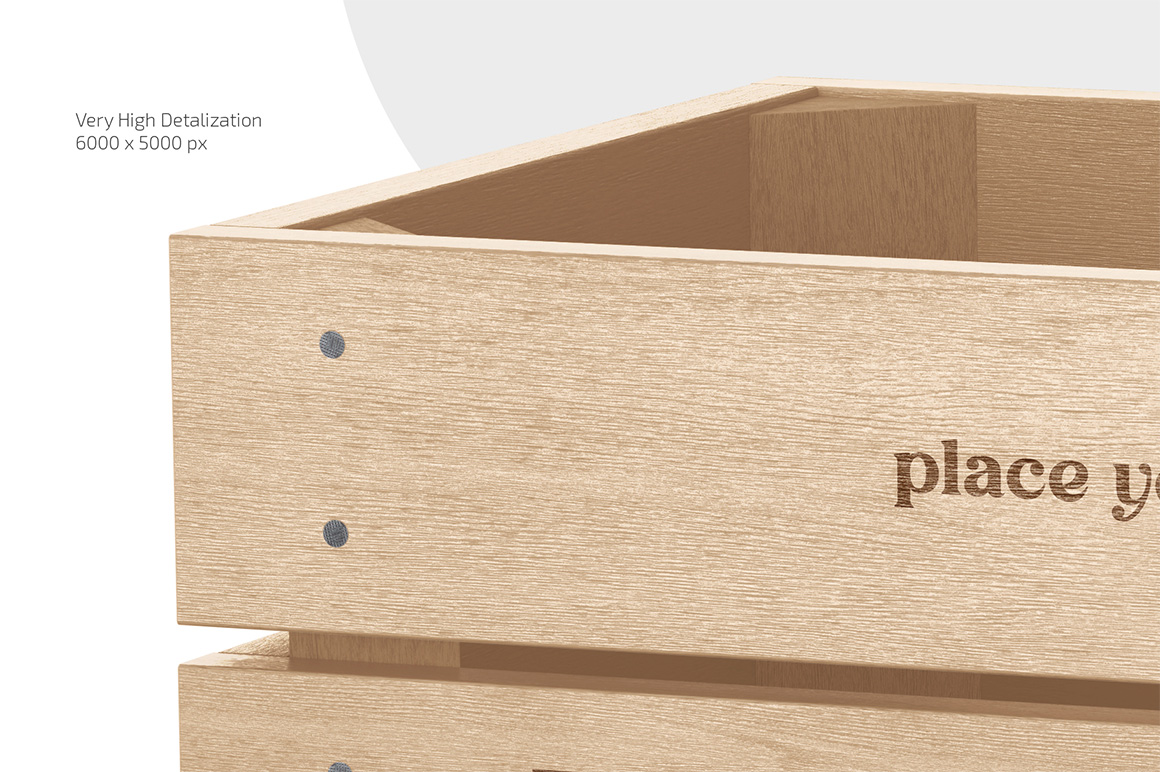 Wooden Crate Mockup Set