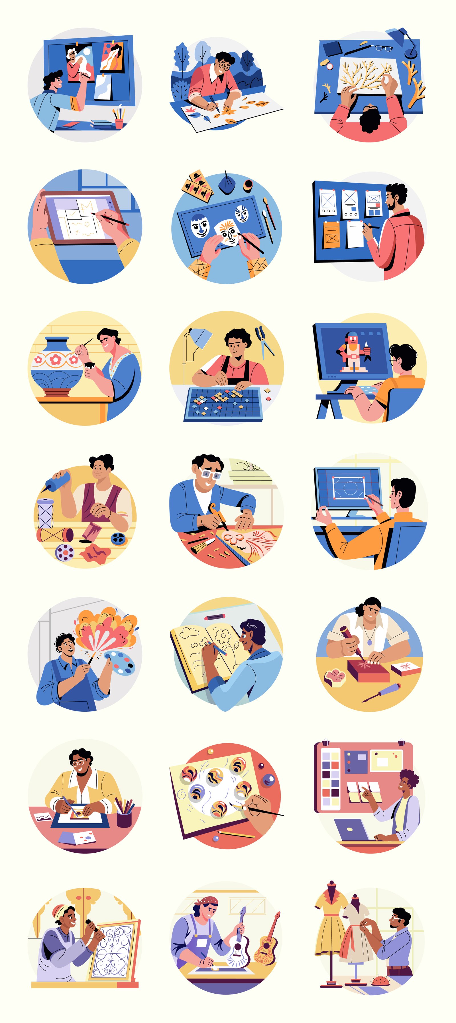 Creative Design Illustration Set