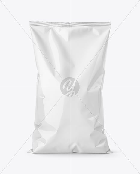 Large Glossy Snack Bag Mockup