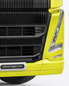 Semi Trailer Truck Mockup - Front Half Side View