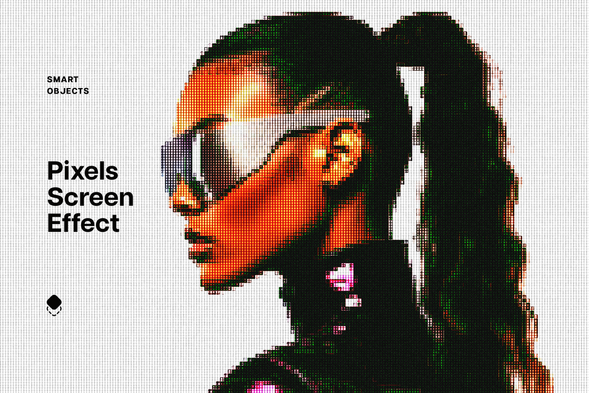 Pixels Screen Photo Effect