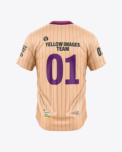 Baseball Jersey Mockup - Back View - Crew neck mockup