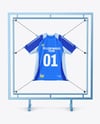 Training Jersey Hanging on a Hooked Frame Mockup