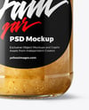Glass Jar with White Grape Jam Mockup