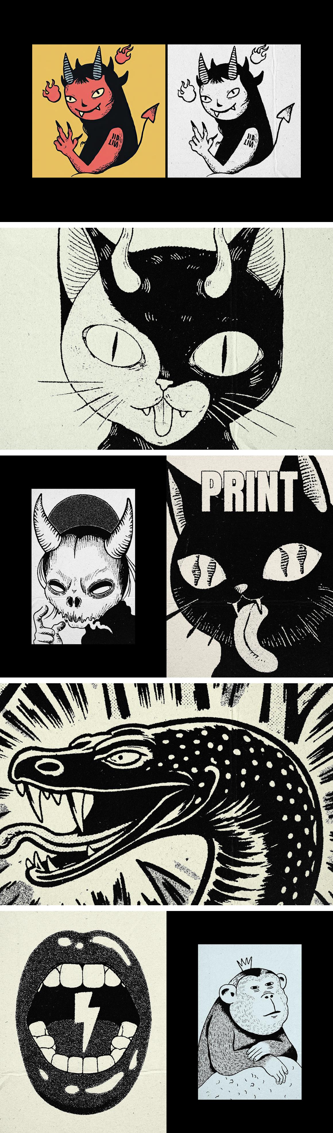 Grain Printing Effect