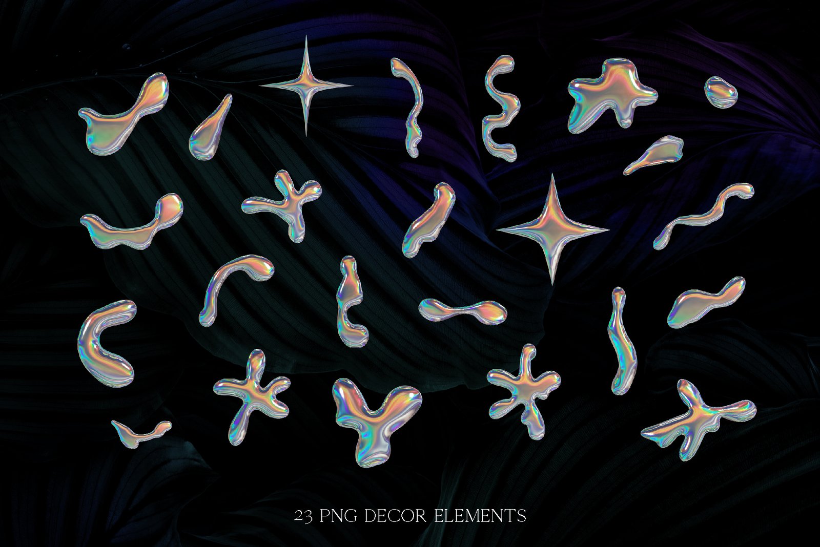 Iridescent Chrome - 3D Type