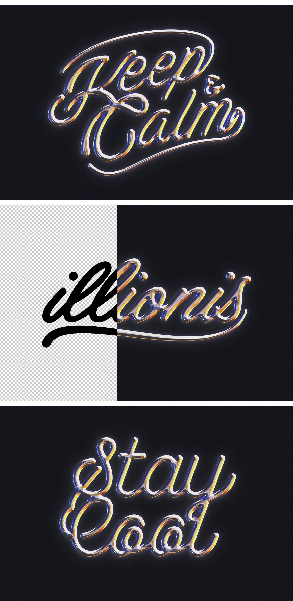 Y2K Volume Chrome Text &amp; Logo Effect