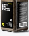 Square Spice Jar with Grounded Black Pepper Mockup