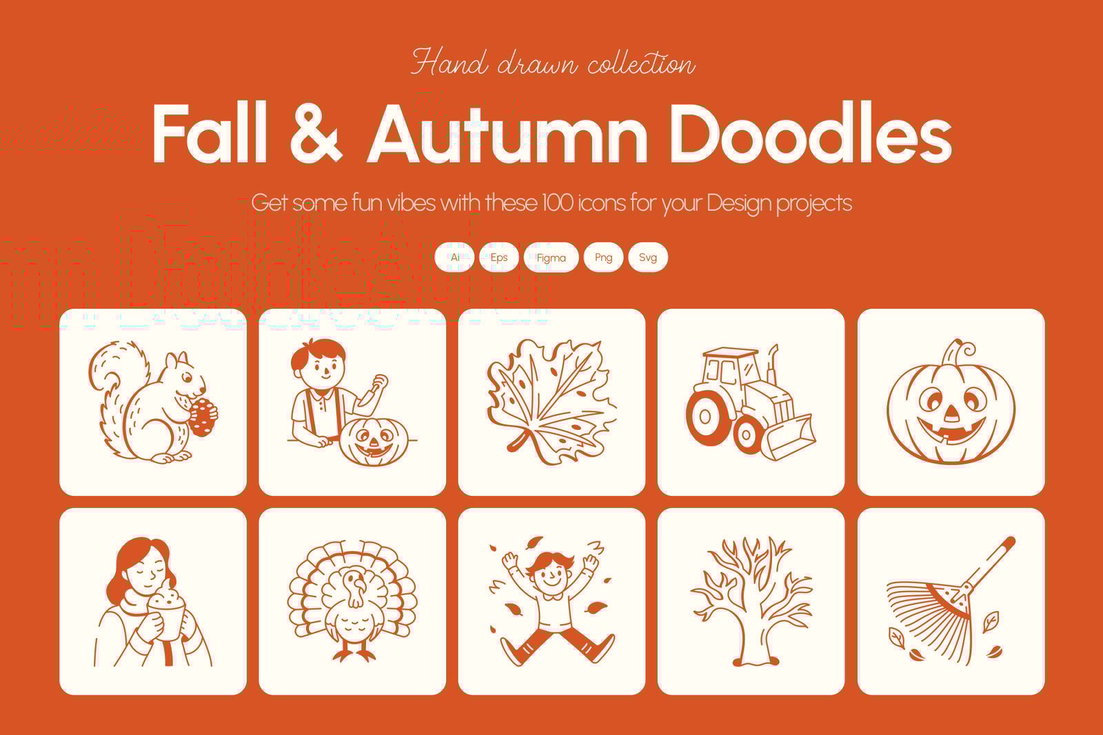Fall and Autumn Doodle Set
