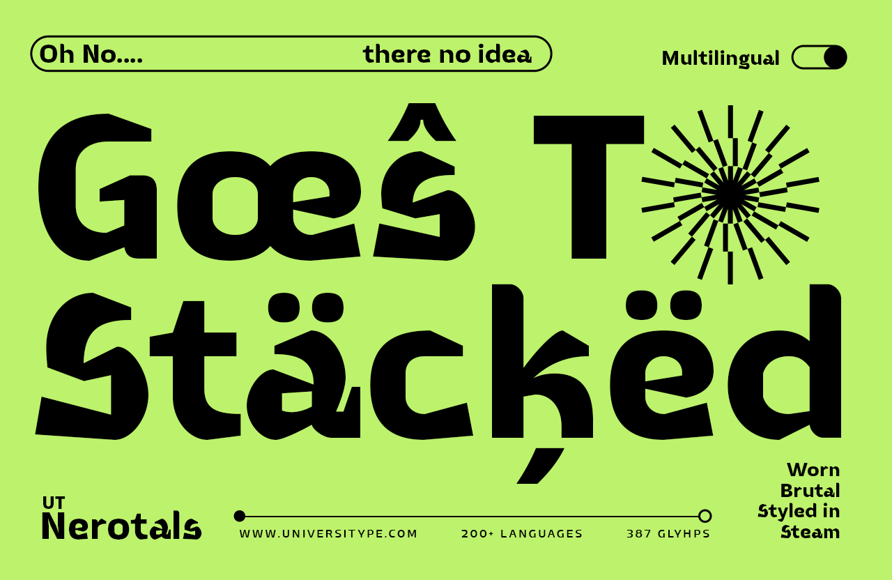 UT Nerotals – A Typeface Inspired by Contemporary Sculpture