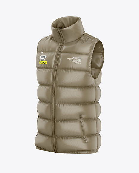 Glossy Down Vest Mockup