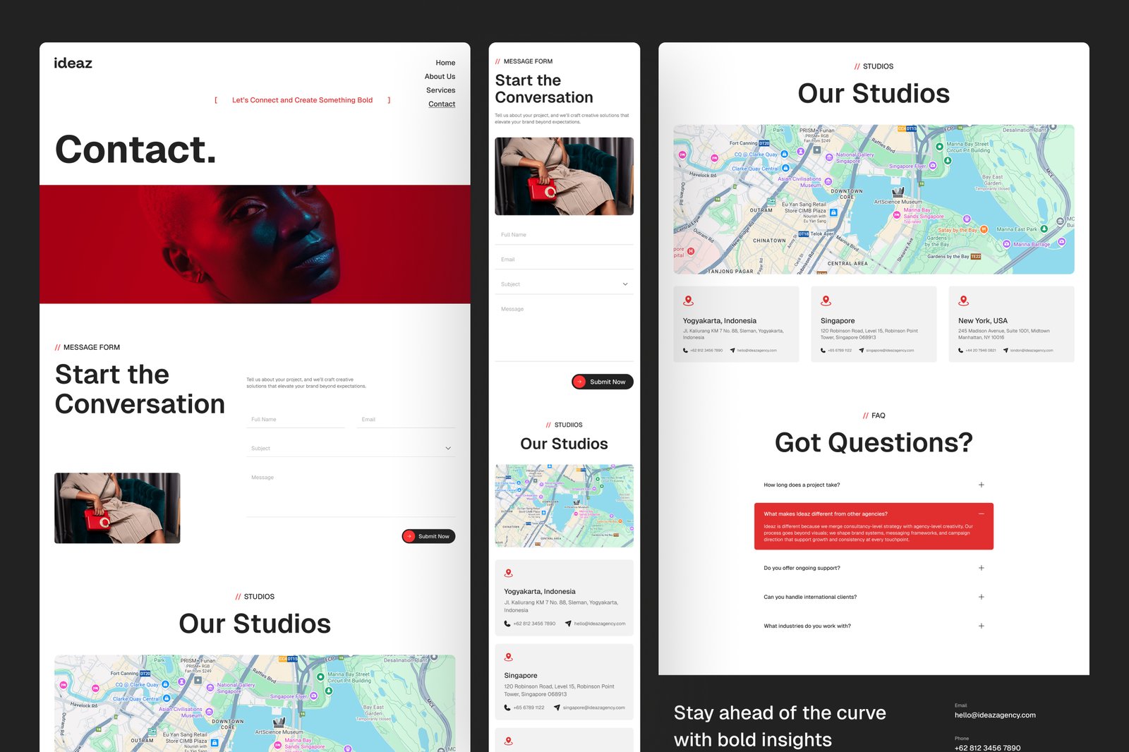 Ideaz – Creative Agency Website UI Figma Template