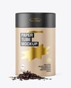 Kraft Paper Tube with Tea Mockup