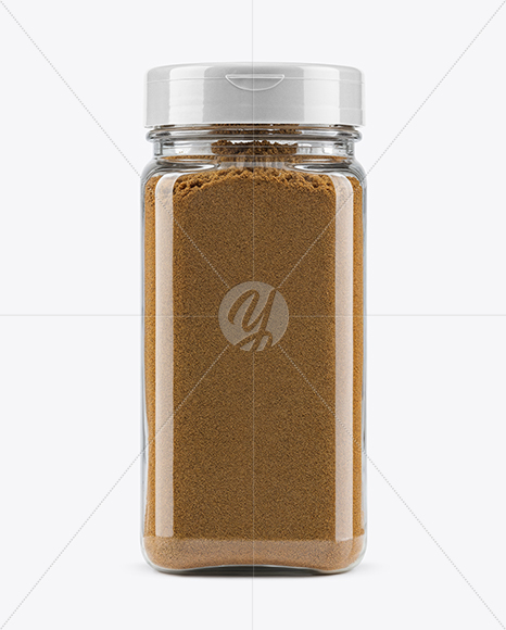 Plastic Jar with Grounded Coriander Mockup