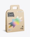 Kraft Paper Bottle Carrier Mockup