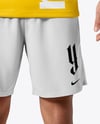 Man Wearing Full Soccer Kit Mockup
