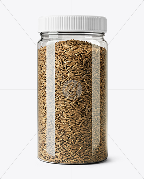 Plastic Spice Jar with Whole Cumin Mockup