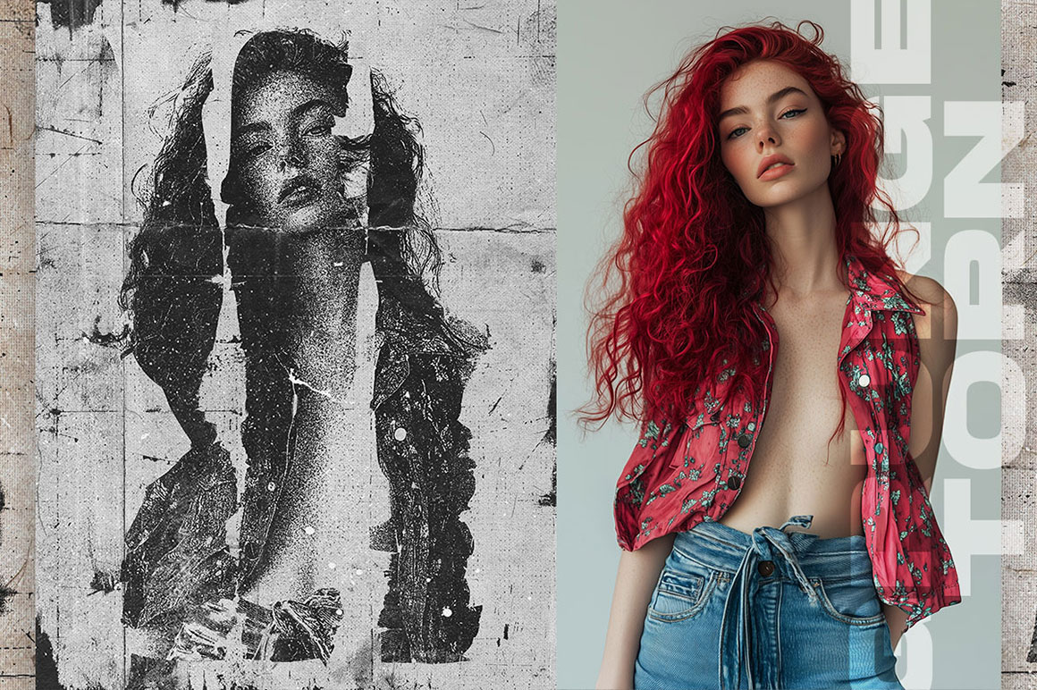 Grunge Torn Photo Effect