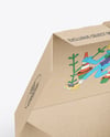 Opened Kraft Paper Food Box Mockup