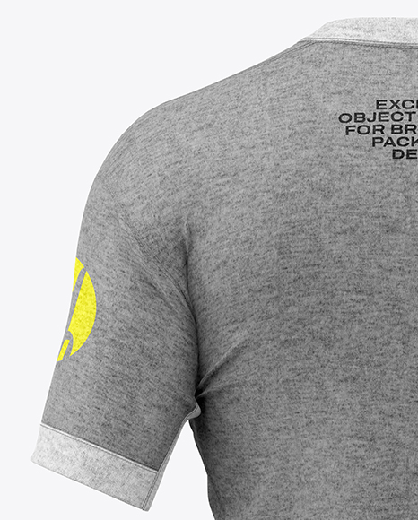 Heather T-Shirt Mockup - Back View