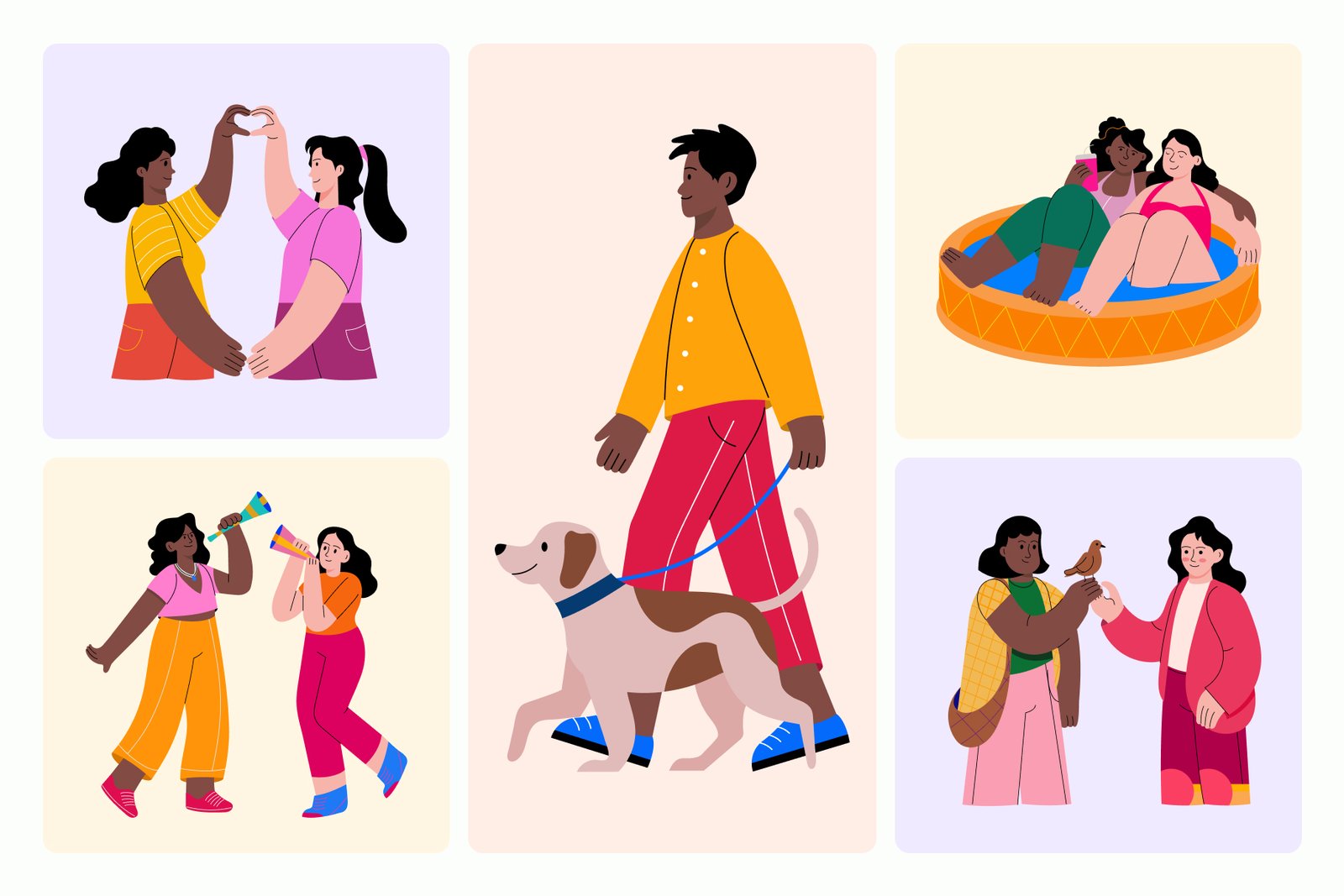 Friends Illustration Art Set