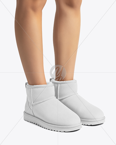 Pair of UGG Boots on Woman's Legs Mockup