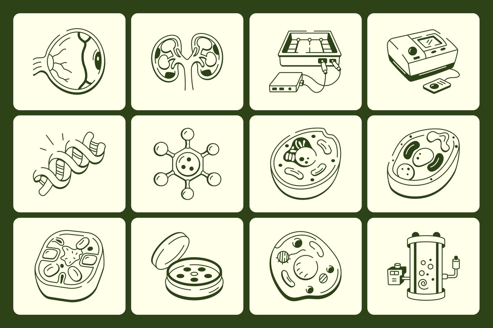 Biology Doodles Icon Pack