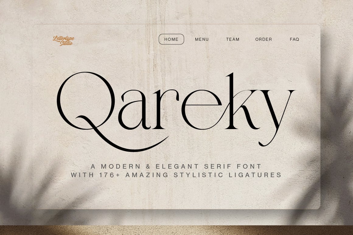 Qareky a Modern &amp; Elegant Serif