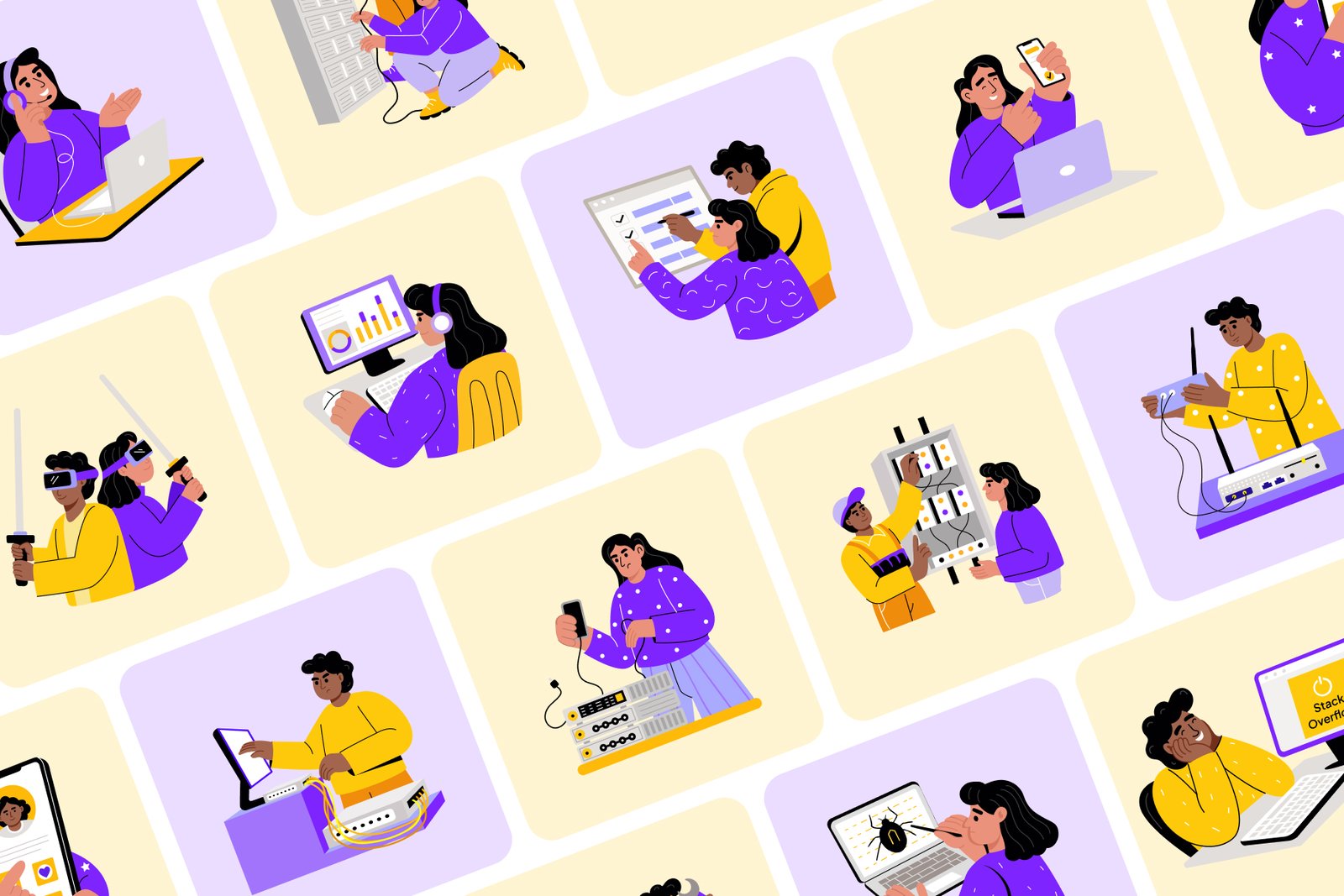 IT Illustration Art Set