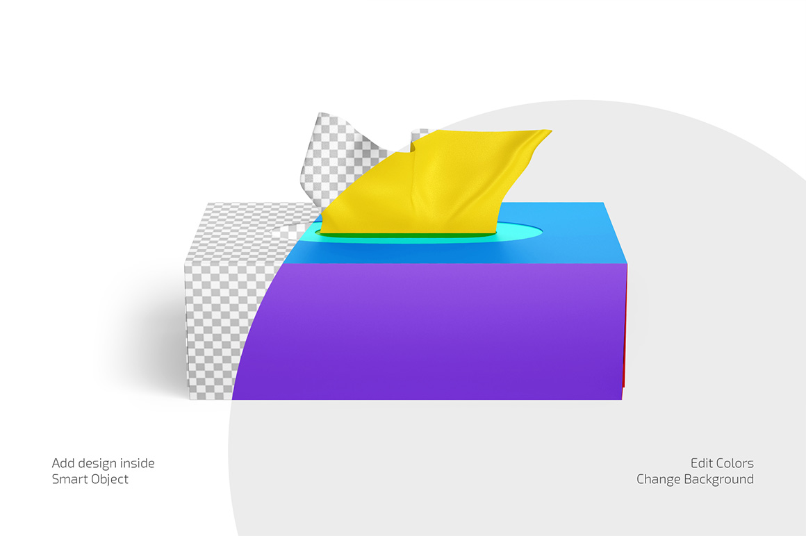 Box with Paper Wipes Mockup Set